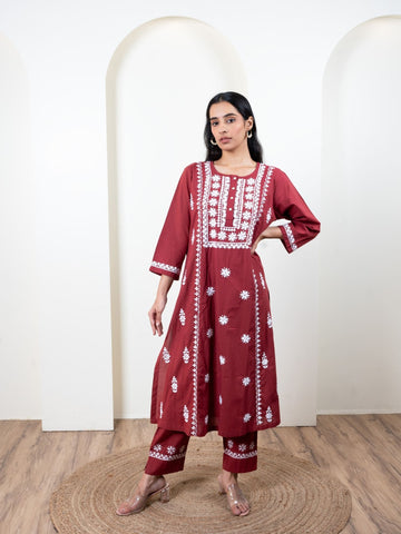 Chikankari Pant Set