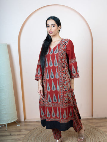 Hand Ajrakh Cotton Pant Set