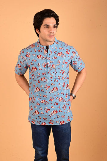 Hand Block Printed Short Kurta