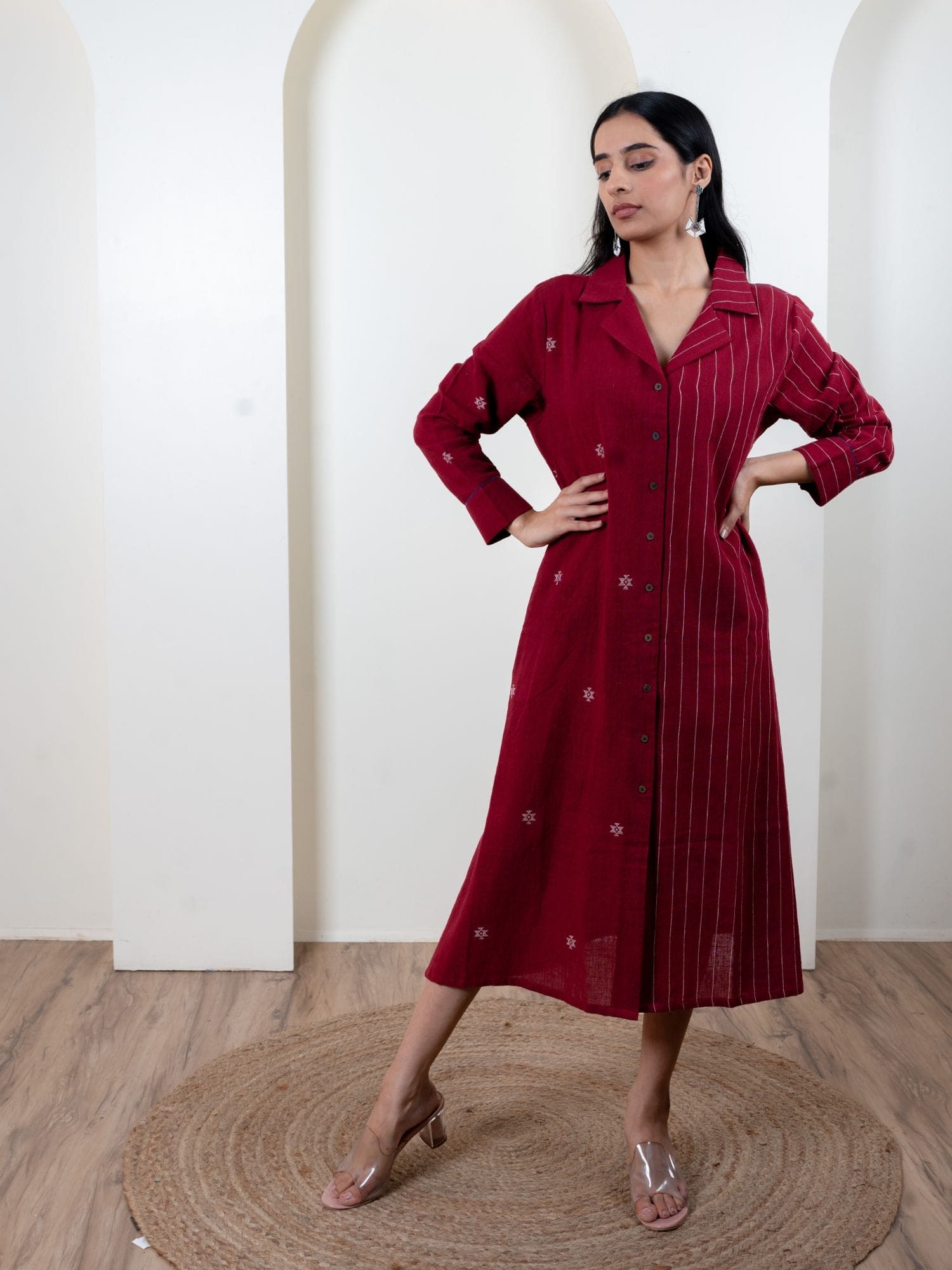 Kalacotton front open dress