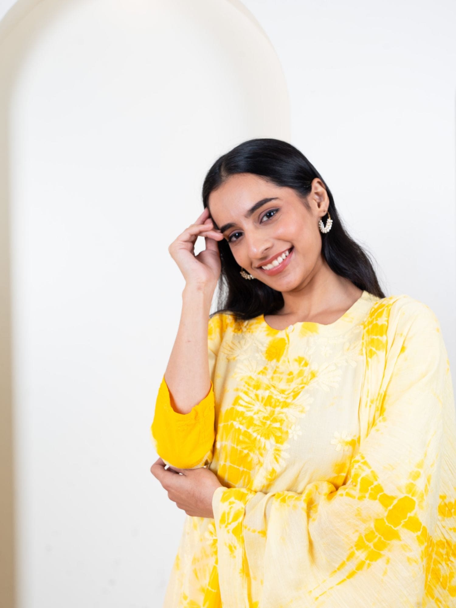 Hand Chikankari Pant Set with Dupatta