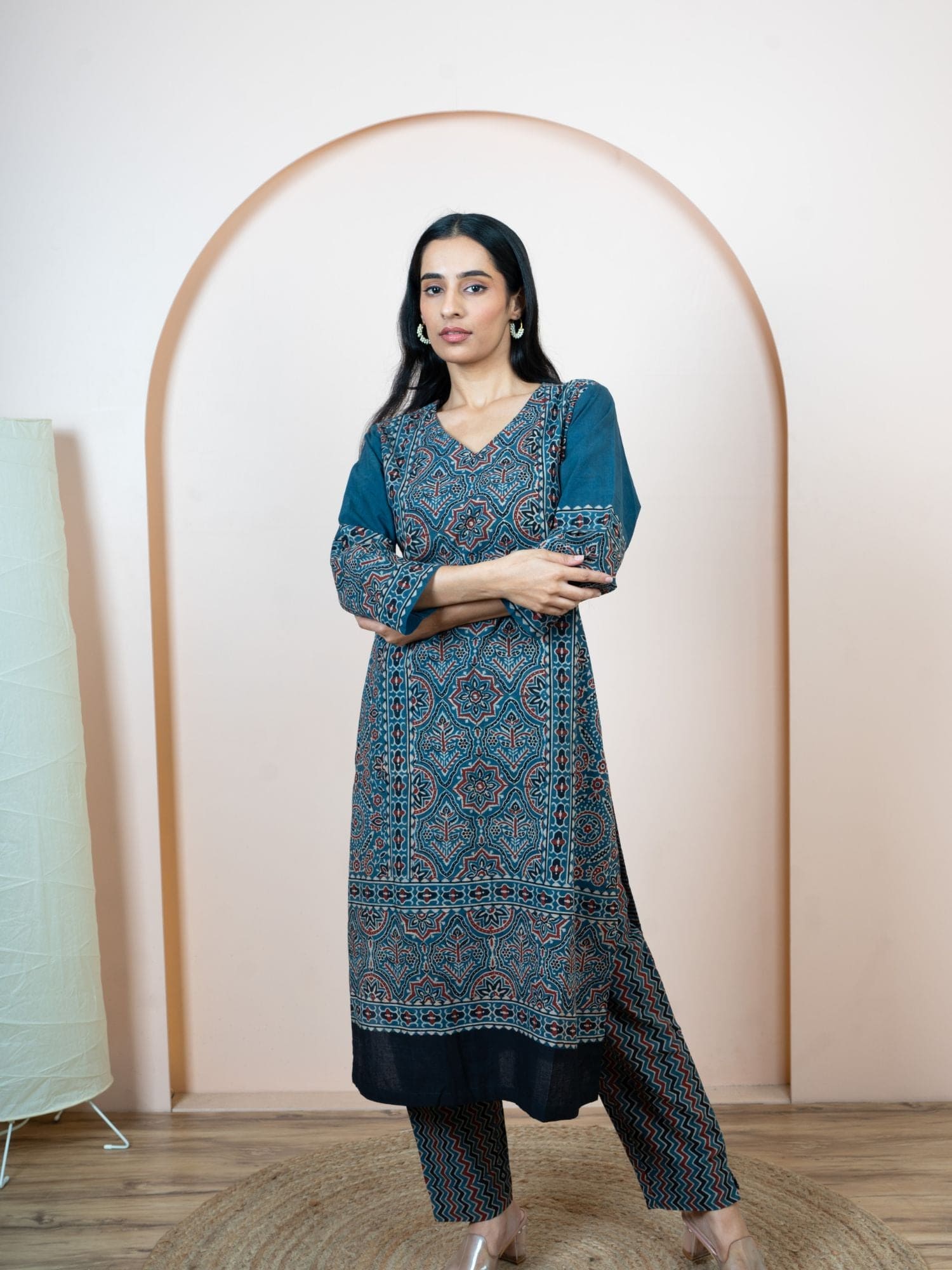 Hand Ajrakh Cotton Pant Set