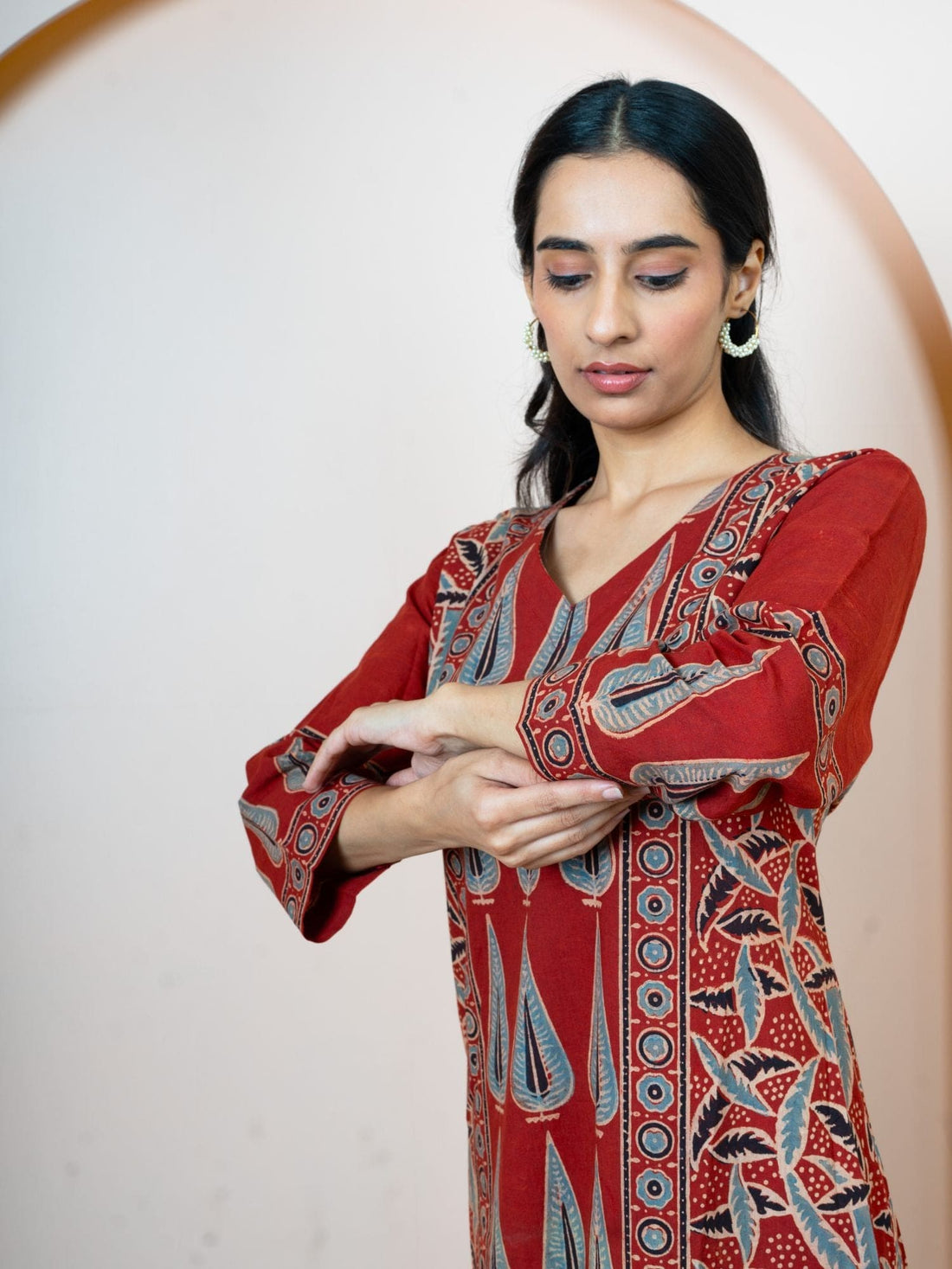 Hand Ajrakh Cotton Pant Set
