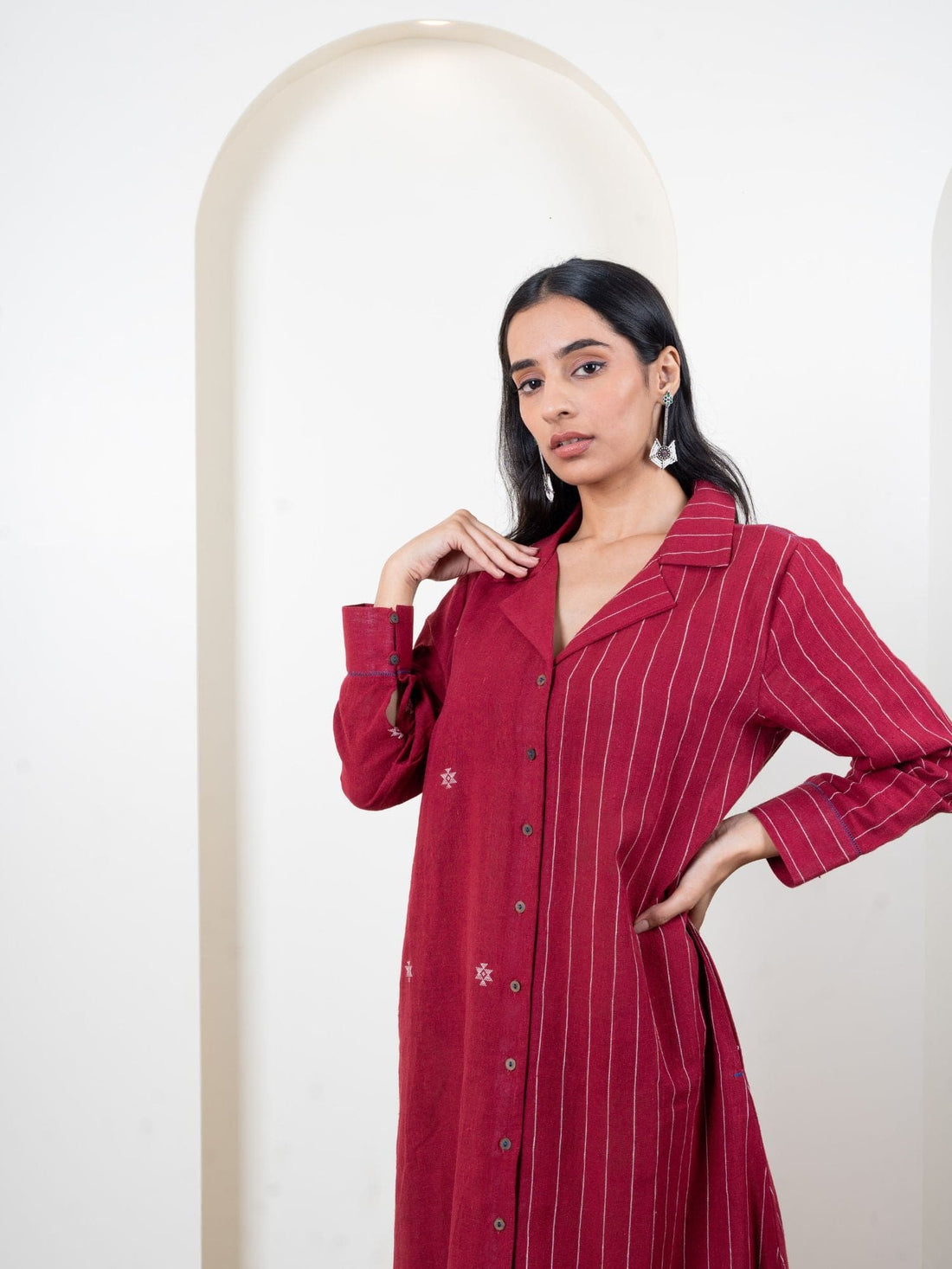 Kalacotton front open dress