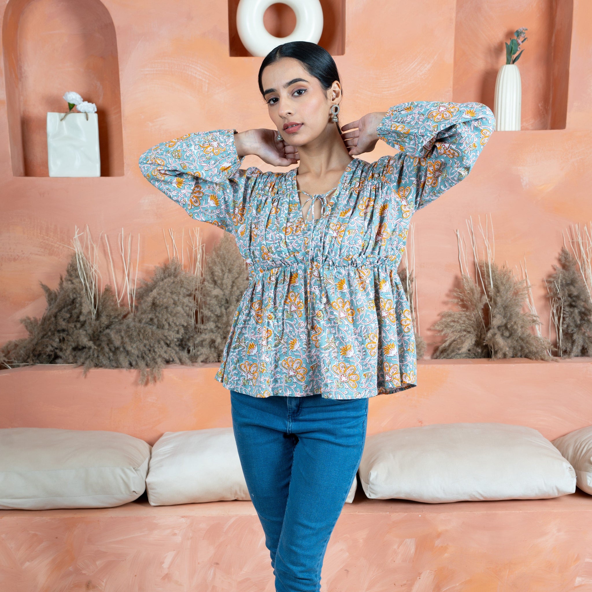 Hand Block Print Top