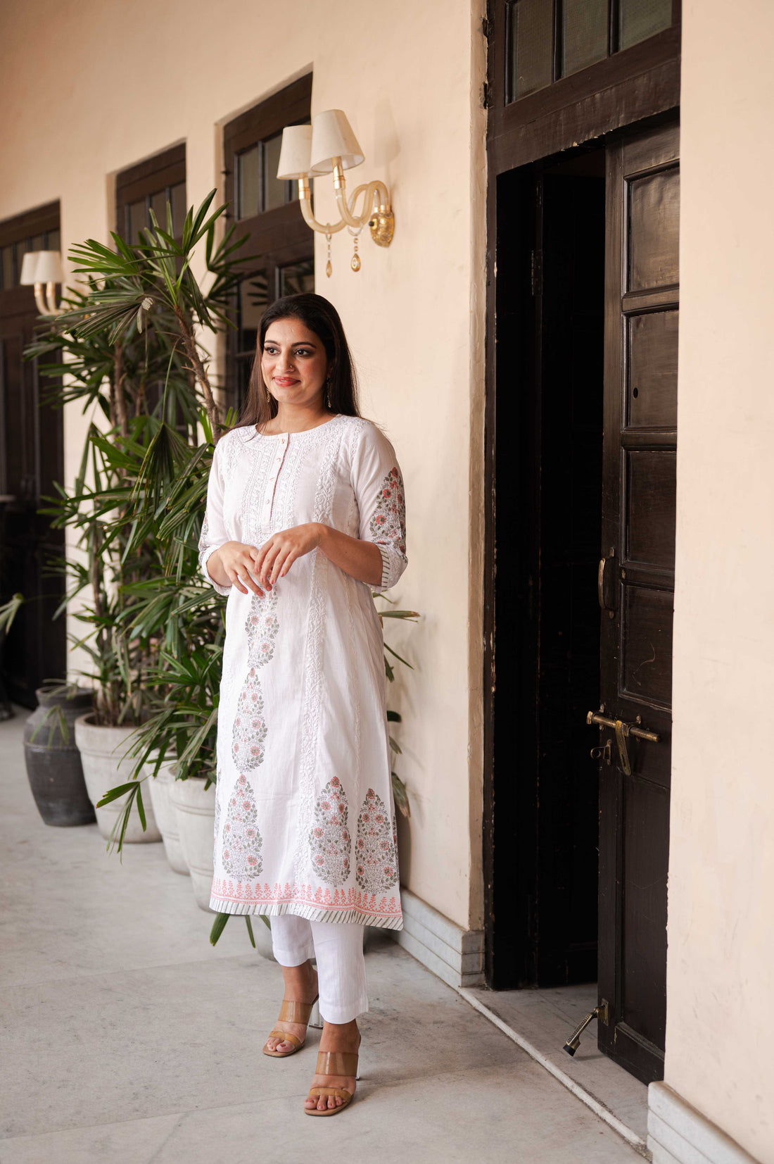 Hand Block Printed Kurta with dupatta